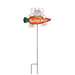 Easter Rabbit Bunny Trail Yard Stake