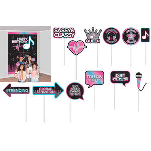 Internet Famous Birthday Scene Setter & Assorted Photo Props Pack of 16