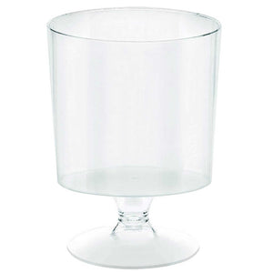 Christmas Mini Catering Pedestal Cups Clear Plastic 5oz/ 147ml Pack of 10