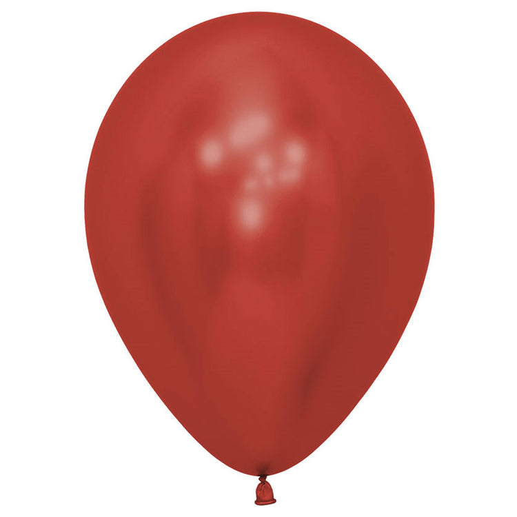 Sempertex 30cm Crystal Reflex Red Latex Balloons 915 50PK Pack of 50