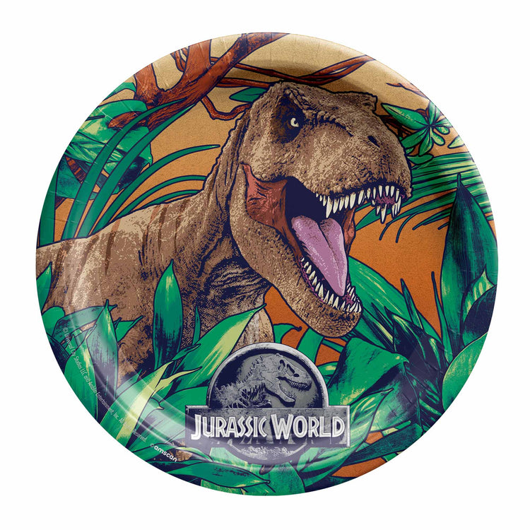 Jurassic Into The Wild 9in / 23cm Paper Plates Pack of 8