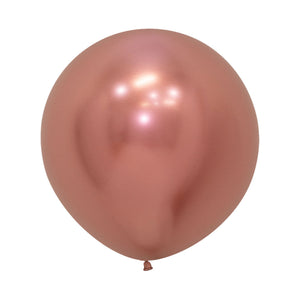 Sempertex 60cm Metallic Reflex Rose Gold Latex Balloons 968 10PK Pack of 10