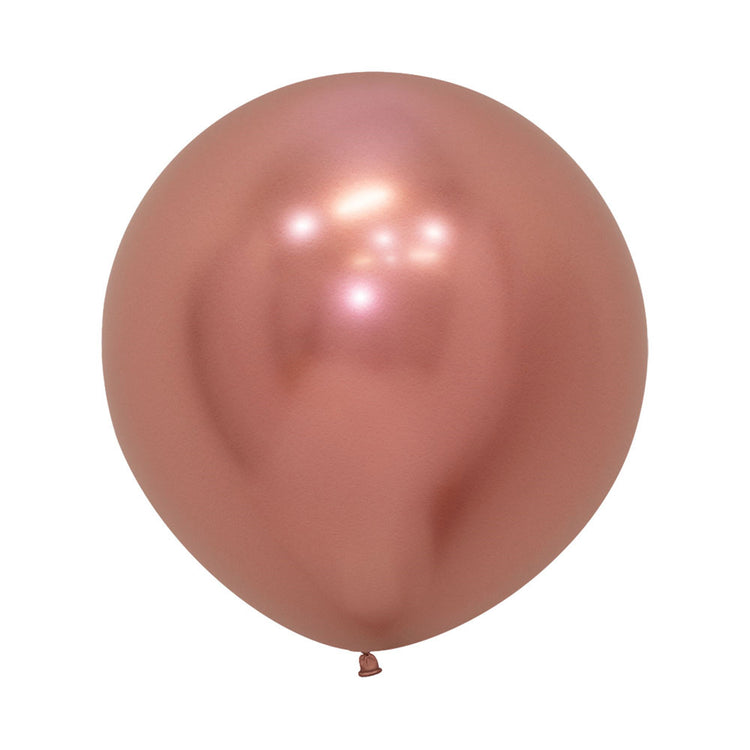 Sempertex 60cm Metallic Reflex Rose Gold Latex Balloons 968 10PK Pack of 10