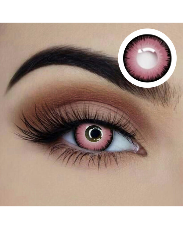 Fairy Glades 14mm Pink Contact Lenses with Case