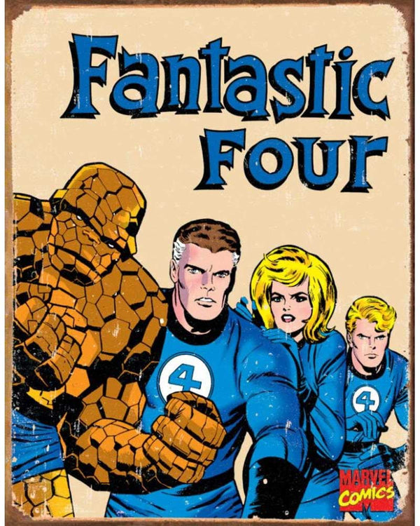 Fantastic Four Retro Metal Sign