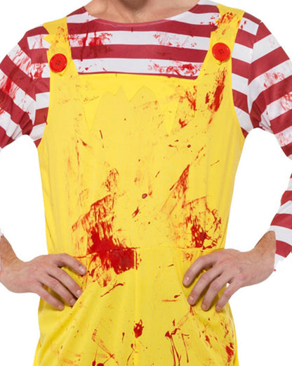 Fast Food Kreepy Killer Clown Mens Costume