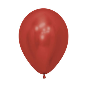 Sempertex 12cm Crystal Reflex Red Latex Balloons 915 Pack of 50