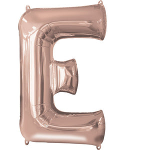 Rose Gold 83cm Letter E Super Shape Balloon