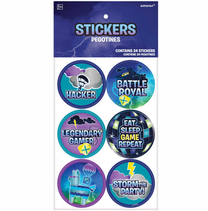 Battle Royal Stickers Favors Pack of 24