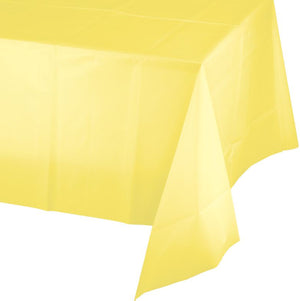 Mimosa Yellow Tablecover Plastic 137cm x 274cm