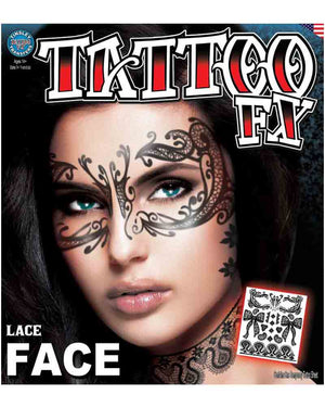 Lace Face Temporary Tattoo Face Set