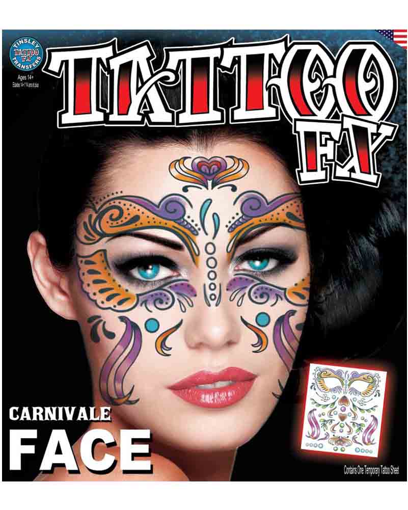Carnivale Temporary Face Tattoo