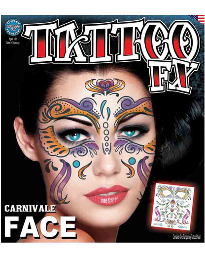 Carnivale Temporary Face Tattoo