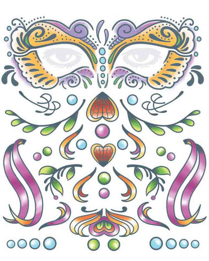 Carnivale Temporary Face Tattoo