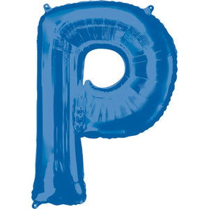 SuperShape Letter P Blue Balloon