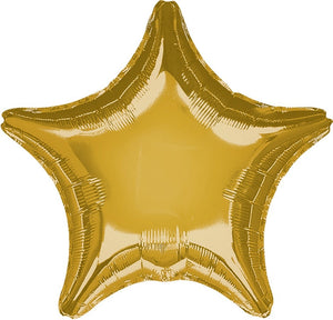45cm Standard Star XL Metallic Gold Balloon