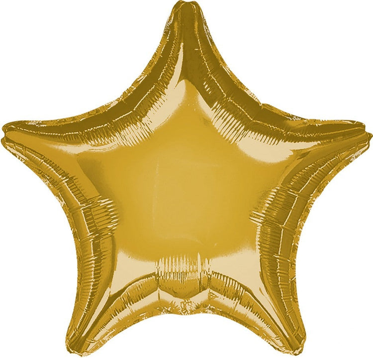 45cm Standard Star XL Metallic Gold Balloon