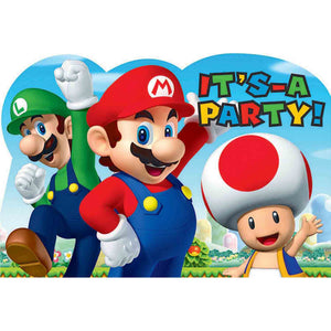 Super Mario Brothers Postcard Invitations Pack of 8