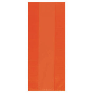 Cello Party Bags Small - Orange Pack of 25