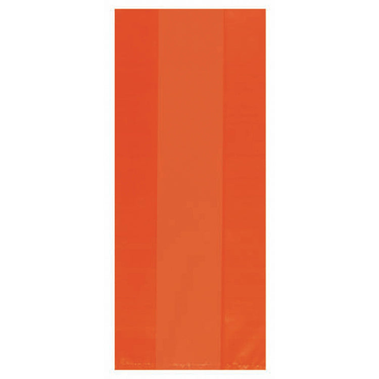 Cello Party Bags Small - Orange Pack of 25