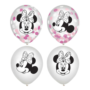 Minnie Mouse Forever 30cm Latex Balloons & Confetti Pack of 6