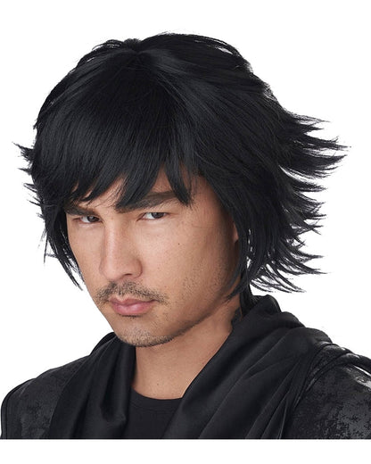 Feather Short Black Cosplay Wig