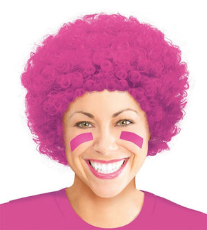 Team Spirit Curly Pink Wig