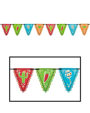 Fiesta Mini Paper Pennant Flag Banner