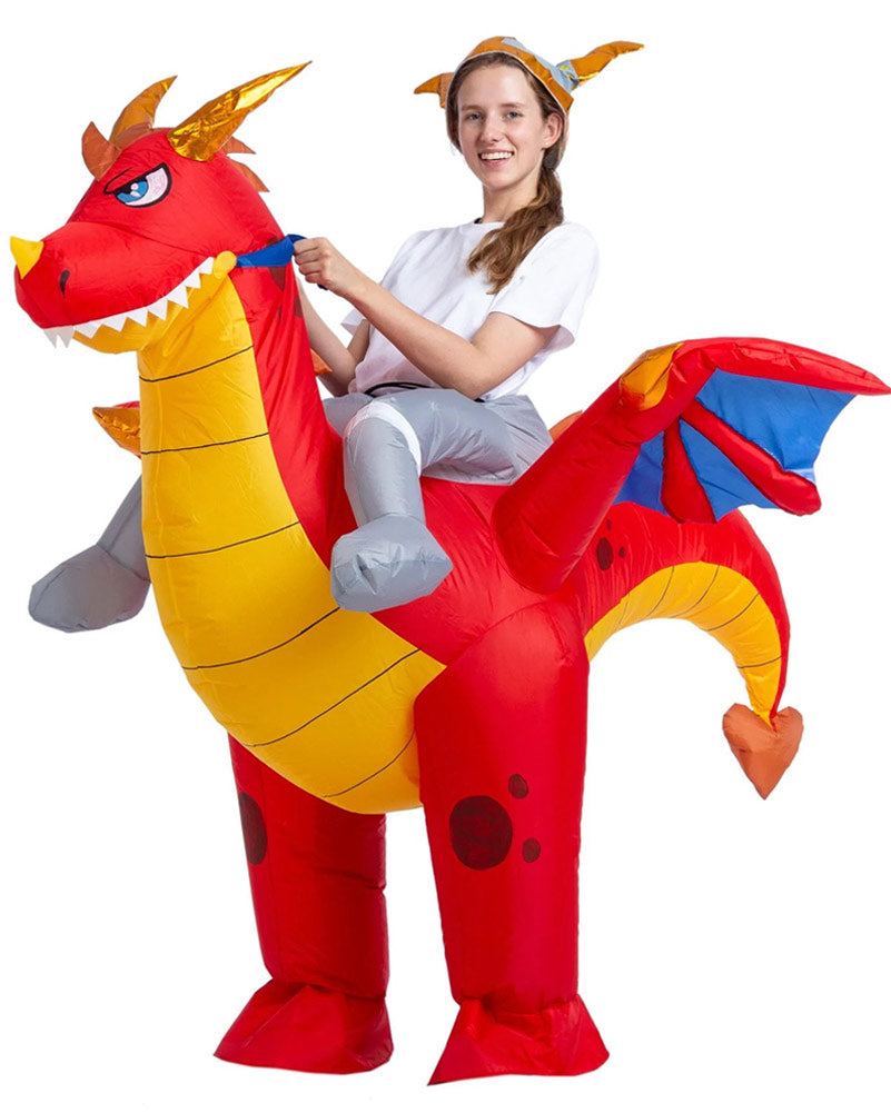 Fire Dragon Ride-On Inflatable Adult Book Week Costume