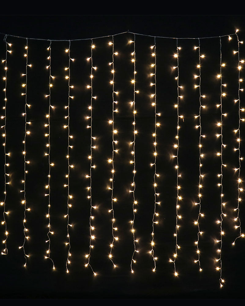Flashing Warm LED Curtain Lights 1.8m