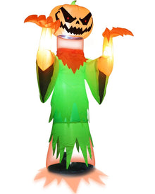 Floating Head Pumpkin Wizard Lawn Halloween Inflatable 2.4m