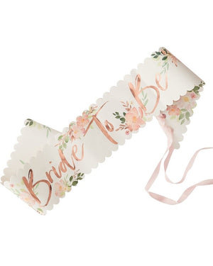 Floral Hen Party Bride To Be Sash
