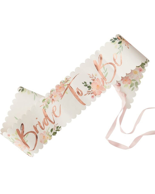 Floral Hen Party Bride To Be Sash