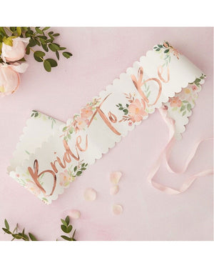 Floral Hen Party Bride To Be Sash