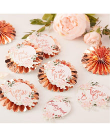 Floral Hen Party Pin Badges with Stickers Pack of 6