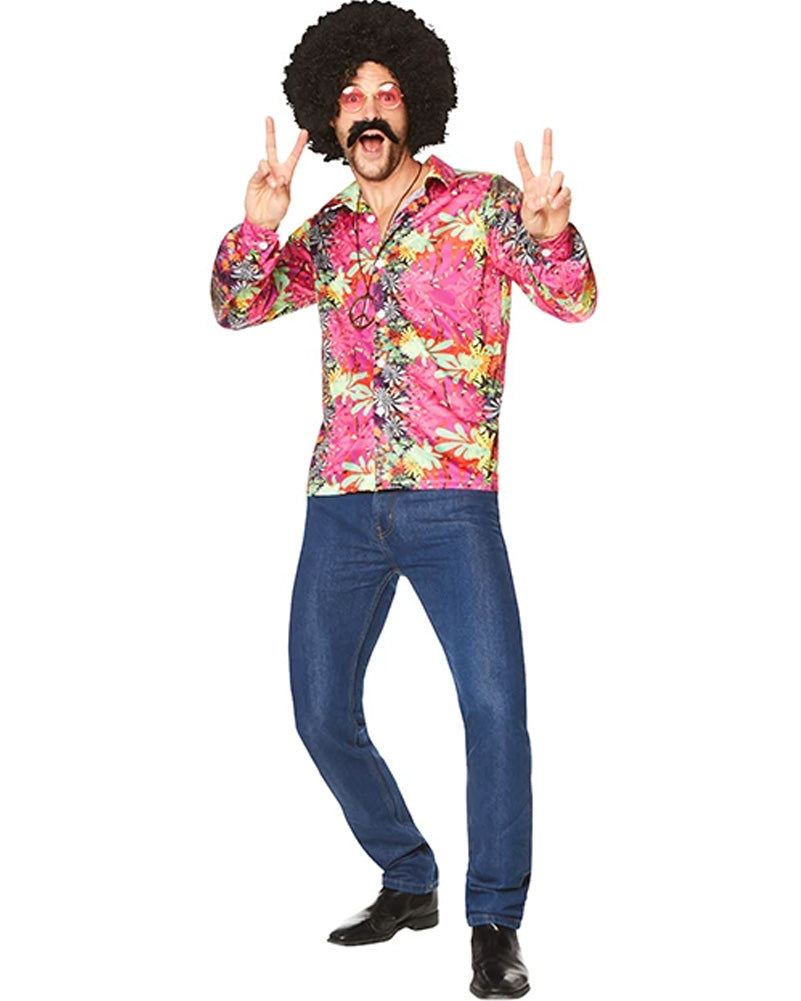 70s Flower Power Mens Shirt