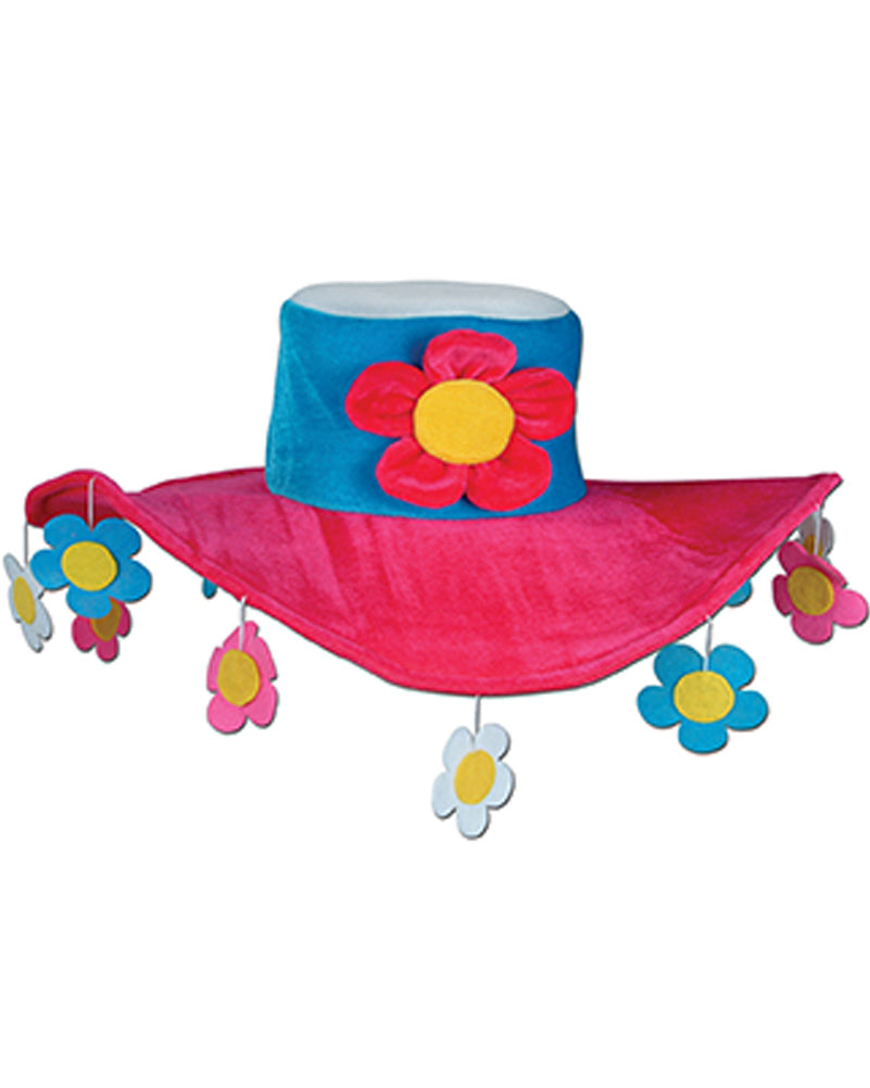 60s Plush Flower Power Hat