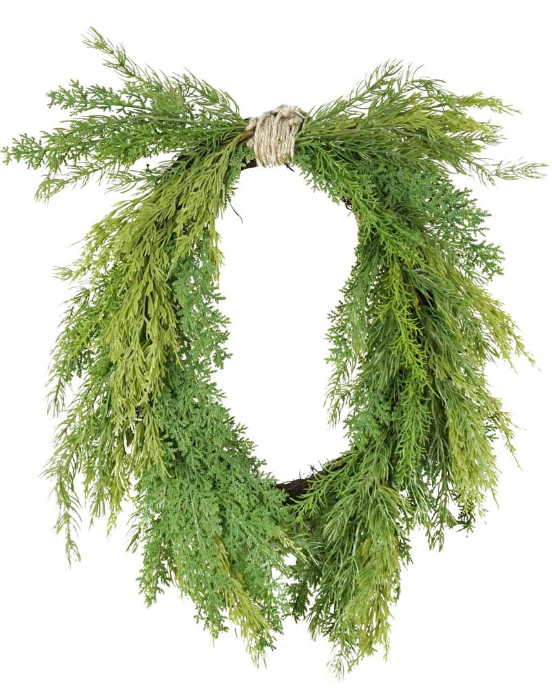 Foliage Oval Christmas Wreath 50cm