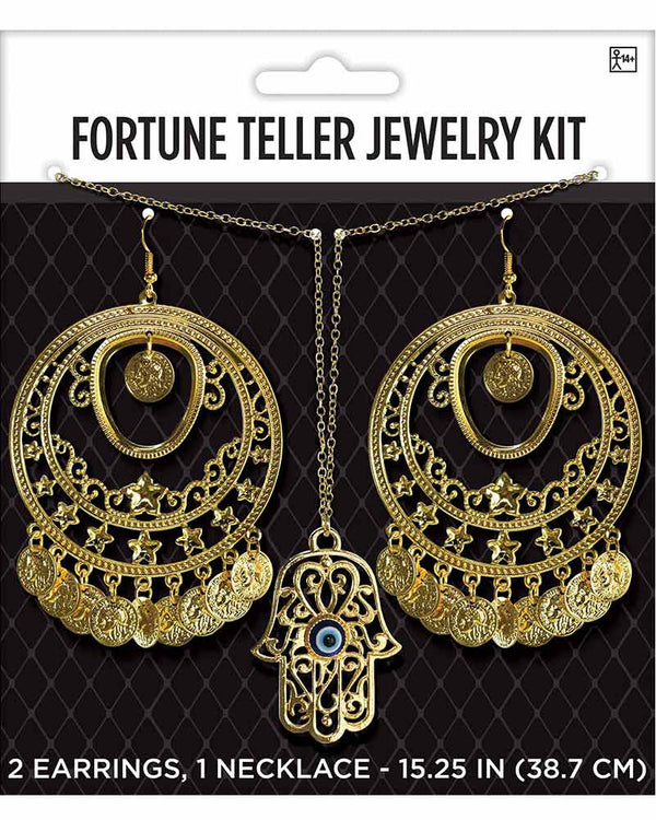 Fortune Teller Earrings and Necklace Jewellery Set