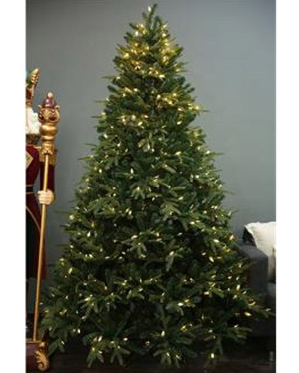 Fraser Fir Tree With 1788 Tips and 500 Warm White Christmas LED Lights 2.1m