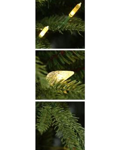Fraser Fir Tree With 1788 Tips and 500 Warm White Christmas LED Lights 2.1m