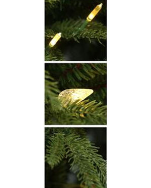 Fraser Fir Tree With 1788 Tips and 500 Warm White Christmas LED Lights 2.1m