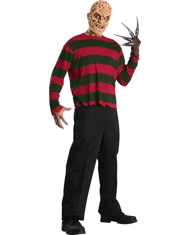 Freddy Krueger Shirt and Mask Adult Costume