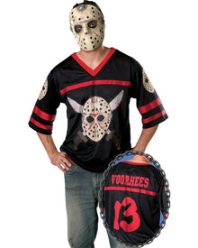 Friday the 13th Jason Hockey Mens Jersey and Halloween Mask Kit