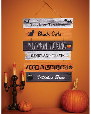 Friendly Halloween Greeting Sign Stake or Hanging Decoration 57cm