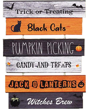 Friendly Halloween Greeting Sign Stake or Hanging Decoration 57cm