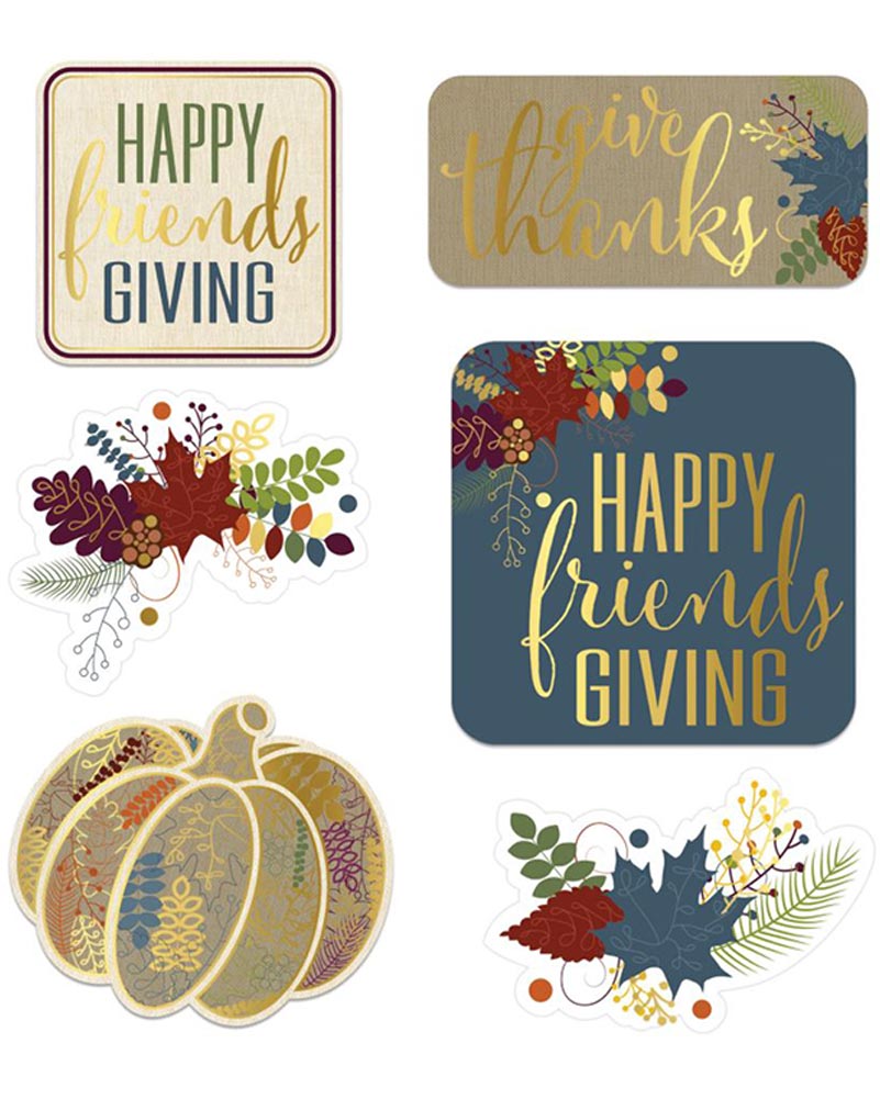 Friendsgiving 25cm Foil Cutouts Pack of 6