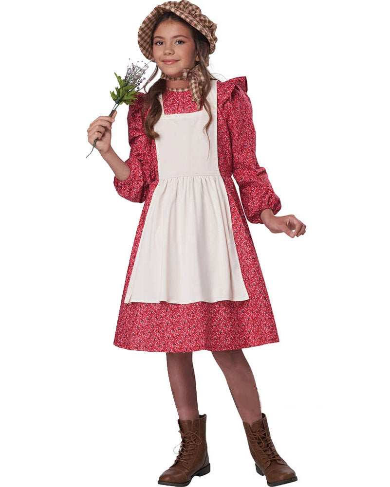 Frontier Settler Red Girls Costume