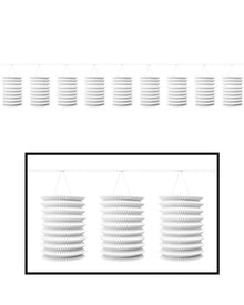 Christmas Frosty White Lantern Garland