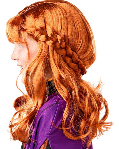 Disney Frozen 2 Anna Long Auburn Kids Wig